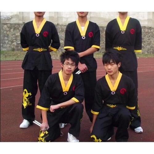 Top quality embroidery dragon nunchakus suits martial arts Nun-Chuks Nunchaku uniforms nunchuck kung fu training clothing