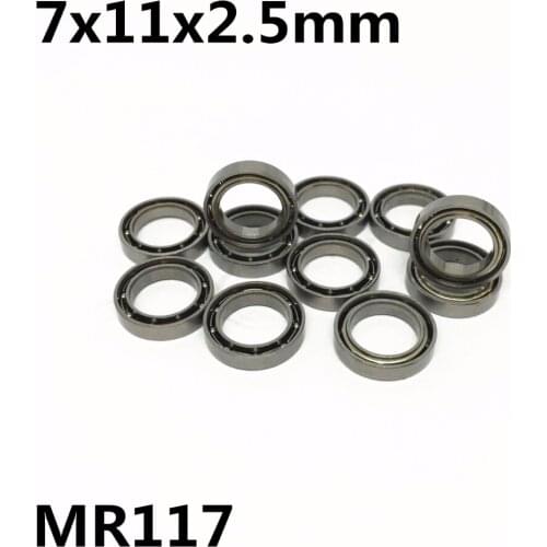 10Pcs MR117 Open 7x11x2.5 mm Deep Groove Bball Bearing Miniature Bearing High Quality Free Shipping