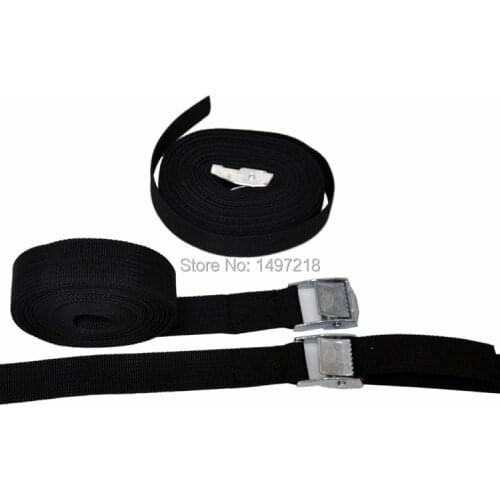 New High quality 10pcs 2.5cm *50cm ratchet metal cam buckle tie down luggage load strap cargo lashing belt strap Free Shipping