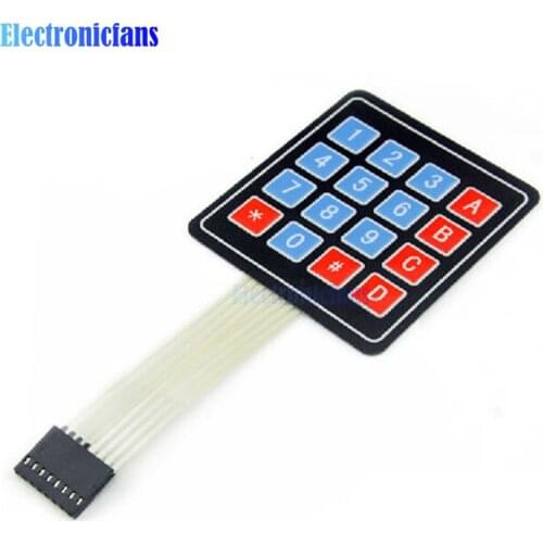 2PCS 4 * 4 Matrix Array/Matrix Keyboard 16 Key Membrane Switch Keypad DC 35V 100mA 1W For arduino 4X4 Matrix Keyboard