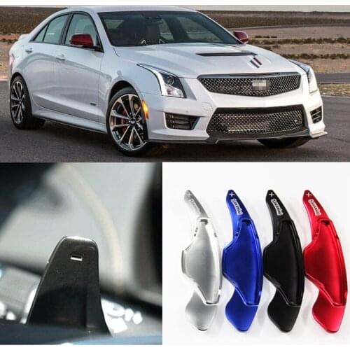 2pcs Steering Wheel Aluminum Shift Paddle Shifter Extension For Cadillac ATS 2014-2017 Car-styling