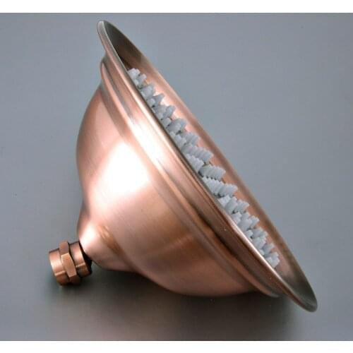 Antique Red Copper 8 inch Round Rainfall Shower Head Bathroom Showerhead Shower Faucet Accessory