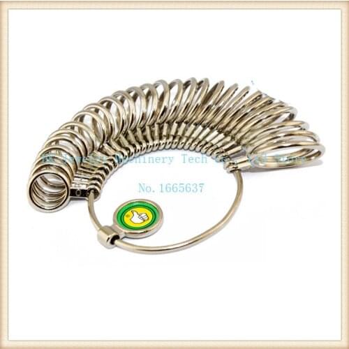 Free shipping U.S Ring measuring ring tools Finger size special measuring tool No. 0-13 27 laps metal measuring scale