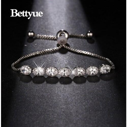 Bettyue Fashion Charm Hot Sale AAA Cubic Zircon Two Colors Adjustable Jewelry Bracelets For Woman Gothic Style Wedding Gifts
