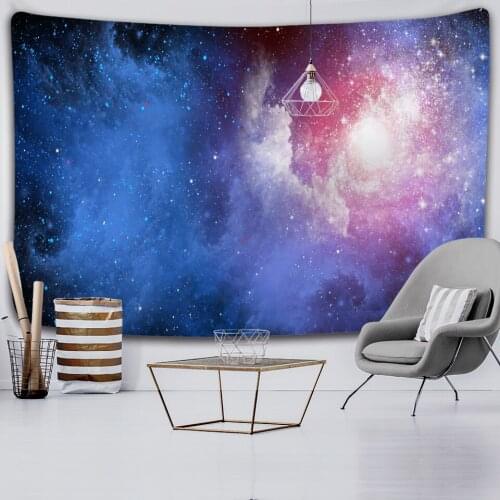 Universe Space Nebula Big Art Tapestry Printed Wall Covering Psychedelic Wall Hanging Beach Towel Mandala Thin Blanket Yoga
