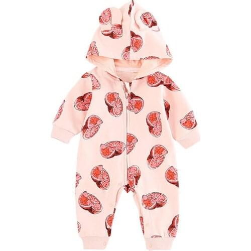 Baby Kids Girls boys Romper Cartoon animal fruit tree Long Sleeve Romper Jumpsuit cotton Outfit Infant Kids Clothing