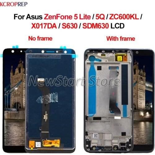 For Asus ZenFone 5 Lite 5Q LCD Display Touch Screen Digitizer Assembly 100% Tested 5.5" For Asus ZC600KL X017DA S630 SDM630 lcd