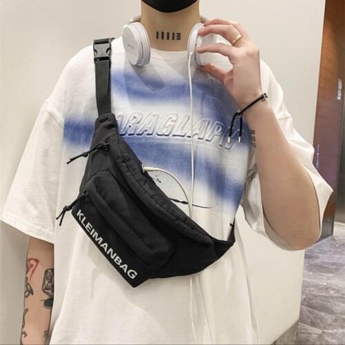 Travel Casual Waist Bag Unisex Belt Phone Pouch Nylon Outdoor Messenger Bag Men Chest Pouch Large Capacity Crossbody Bags