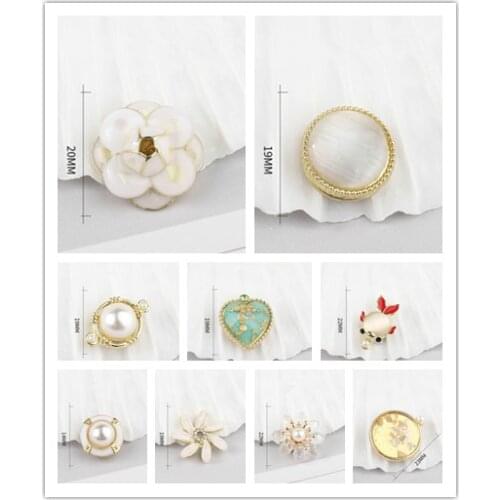Graceful Non-trace Magnet button no hole non-nude collar button brooch