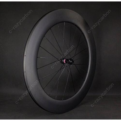 FIERCE Carbon Wheelset Disc Brake Black 80mm Depth Disc Brake NOVATEC 411/412SB Carbon Wheels Carbon Triathlon