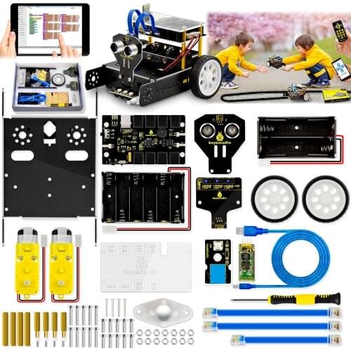 Keyestudio KEYBOT Programmable Education Robot Car Kit + User Manual For Arduino Graphical Programming