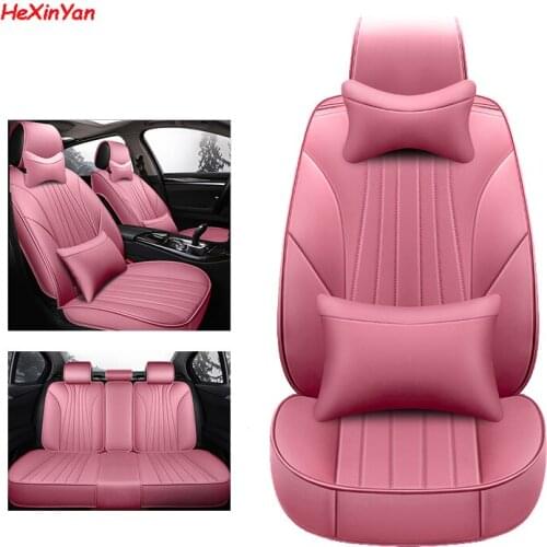 HeXinYan Leather Universal Car Seat Cover for Fiat all model 500 palio albea Bravo croma Freemont ducato tipo marea auto styling
