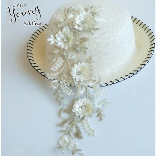 1PCS Lace Collar Sewing Craft Supplies Neckline applications DIY Wedding Dress Making material Clothing design decor Applique