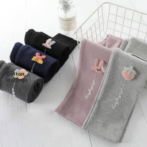 Girls Leggings Thickening Warm Pants Childrens Long Trousers Kids Cartoon Skinny Clothing Legging Girl Clothes for 3-8 Years
