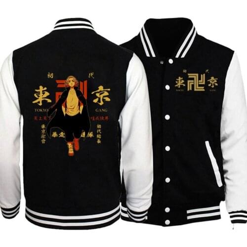 Man Boys Baseball Jackets Tokyo Revengers Anime Manjiro Sano Coat Couple Clothes Autumn Winter Tokyo Revengers Baseball Jackets