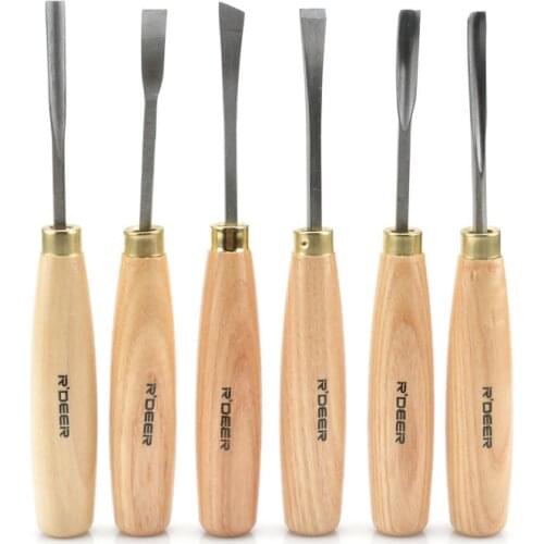 6Pcs Sculptural Chisel Set Wood Carving Tools Gouge Wood Chisel Woodwork Hand Tools
