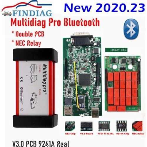 Multidiag Pro+ Bluetooth New 2017 R3 with Free Keygen Double Board NEC Relay 9241A TCS PRO+ OBD2 Diagnostic Tool for Multi-Cars