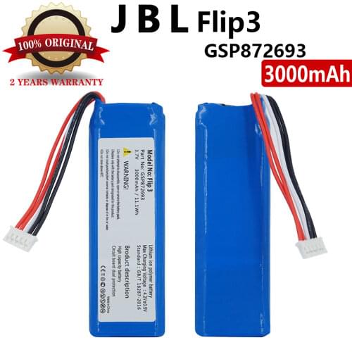 New 3000mAh/11.1Wh GSP872693 P763098 03 For JBL Flip3 Flip 3 High quality Batteries With Tracking Number