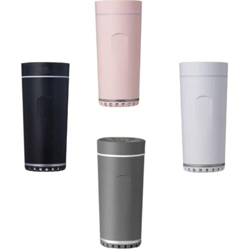 Portable Mist Humidifier 300ml Mini USB Car Humidifier Air Purifier w/ 7 Color Night light Adjustable Mist Modes for Car