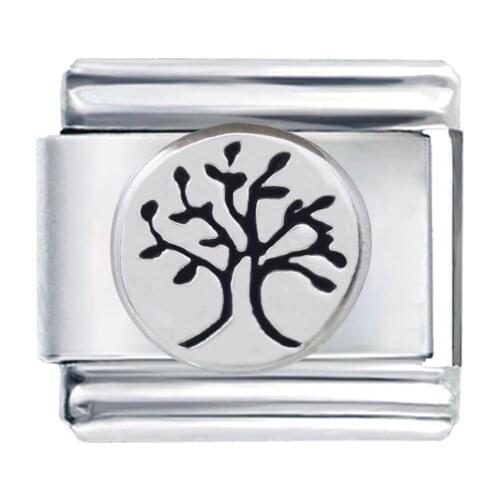 Composable Links Classic Size 9mm Fancy Girls Love Tree of Life Italian Charm Bracelet Fit Zoppini Nomiation Brand