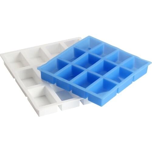 12-Cavity Silicone Soap Mold Rectangle Soap Bar Mold Handmade Molds for Small Batch Soap