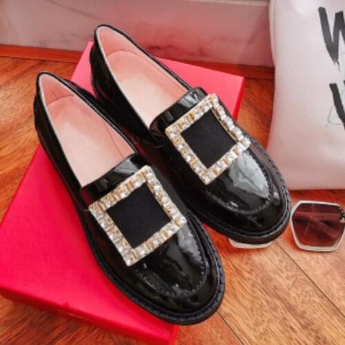 Patent Leather Zapatillas Mujer Platform Ladies Flat Shoes Women Calzado Mocasines De Mujer Flats Oxford Shoes For Women