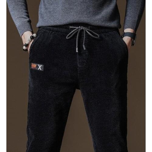 Corduroy Comfortable Trendly MenTrousers Smart Business Leisure Man Pants Straight Leg Streching Every day Ware big size