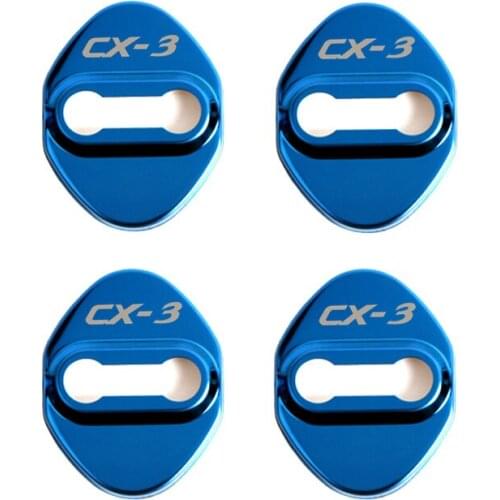 Door Lock Decoration Protection Cover emblem case for Mazda CX-3 CX3 2017 2018 Car Styling Accessories