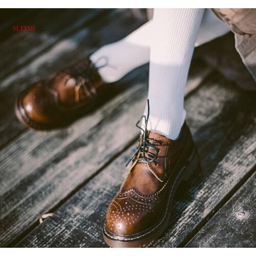 New Spring Autumn Women Oxford Shoes Vintage Round Toe Women Flats Ankle Boots England Style Ladies Shoes size 35-40