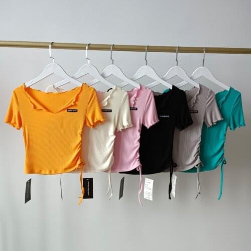 Women Yoga shirts Sexy Short Sleeve T-shirts Tops Shirt Running Gym Workout Sport T-Shirts Fitness Shirts Sports Wear 2021