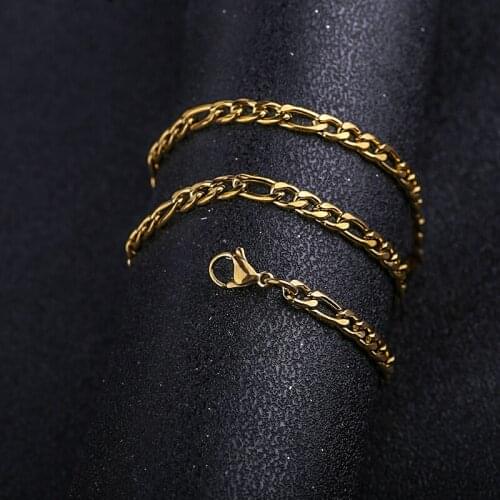 1 necklace stainless steel Cuba chain color jewelry gift stainless steel necklace, environmentally friendly, do not fade