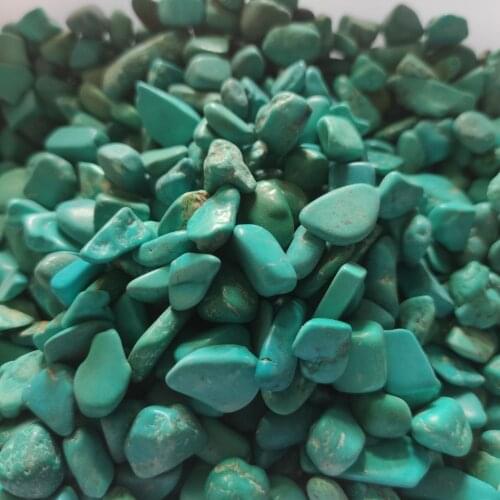 100g Natural turquoise semiprecious stone rubble can be treated