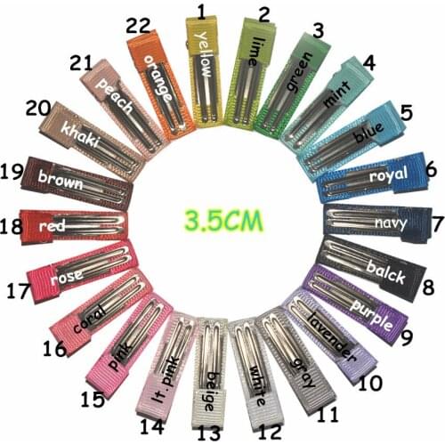 100 pcs/lot Partially Lined Alligator Clips Double Prong Hair Clips You choose color
