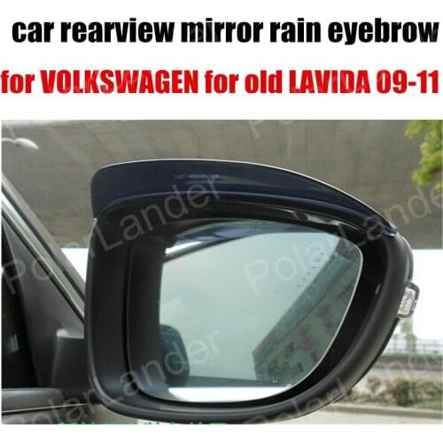 2pcs/lot Car Accessory for VOLKSWAGEN for old LAVIDA 09-11 Rearview Mirror Rain Eyebrow Covers Anti-rain Shade Shelter Stickers