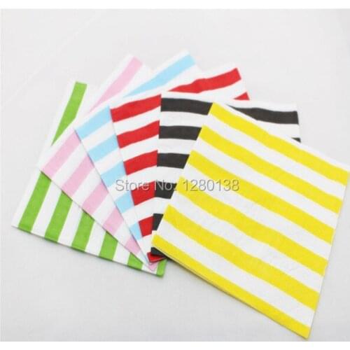 2000pcs(100packs) Party supplies Disposable Paper Napkins Birthday Party Napkins Serviettes for Birthday wedding 33X33CM