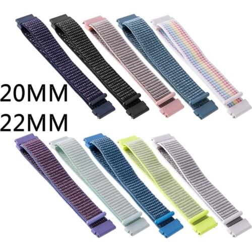 22mm 20mm nylon Strap for Samsung Gear S3 s2 Frontier Classic galaxy watch active 42mm 46mm Band huami amazfit bip huawei gt 2