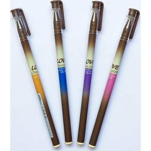 4pcs/lot Cute 0.5mm Black / Blue Ink Gel Pen Lovely Gel Ink Pen School Students Gift