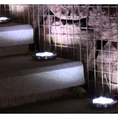 Garden Light 4pcs Garden Lighting 8 LED Lawn Light Ground Plug Garden Lamp White Light 0.2W Home Garden Cool Yarn Decoration