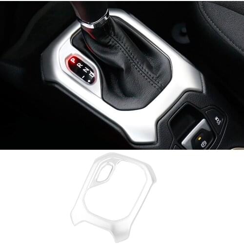ABS Chrome Gear Box Shift Cover Gear Shift Knob Trim Decoration Stickers For Jeep Renegade BU 2015 2016 2017 2018 2019 2020