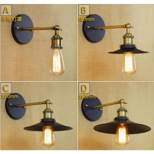 American style country simple personality retro bedside bedroom wall lamp aisle living room balcony iron art wall lamp