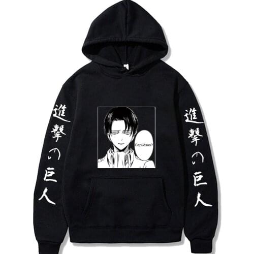 Anime Attack On Titan Hoodie Men Long Sleeve Sweatshirts
