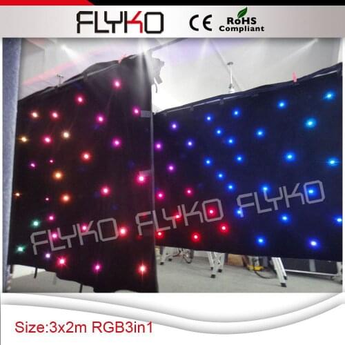 Free shipping 3X2M Promotion products backdrop star cloth