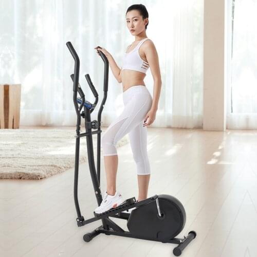 Black And White Spacewalking Machine Indoor Exercise Bike Equipment Mute Magnetron Elliptical Stepper
