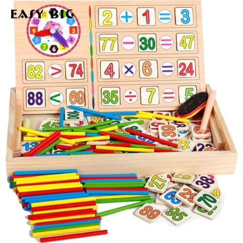 EASY BIG Unisex Math Toys For Children Kids Montessori Educational Wooden Abacus Toys TH0013