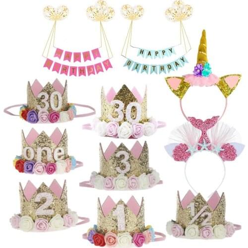 Kids Birthday Hat Happy Birthday Paper Hats Cap Prince Princess Crown Party Decoration for Boy Girl Birthday Party Decorations