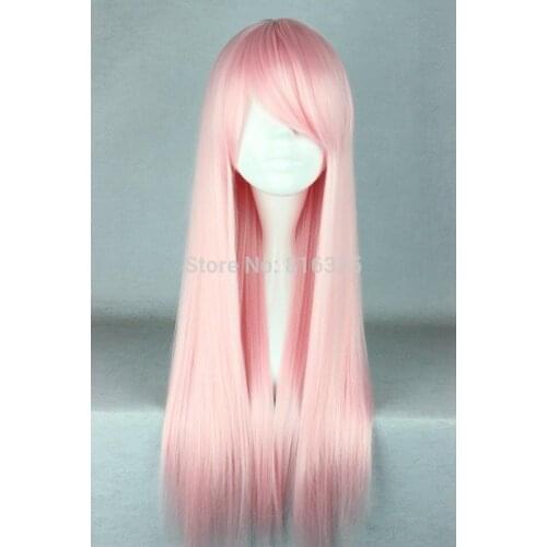 DM690123>>>>70cm long straight Shiqikuangsan Light Pink Lolita wig