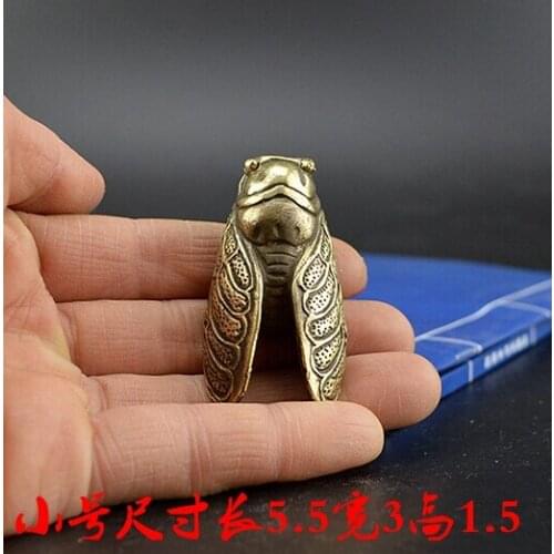 Dongcode Collection of Pure Copper Solid Brass Knows Bronze Cicadas Placing Bronze Handicraft Gifts