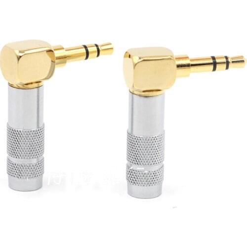 Hifi 2PC 3.5mm Jack Male to Female L Shape 90 Degree Right Angled Adapter Audio Microphone Jack Stereo Plug Connector