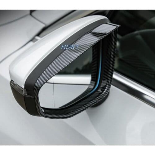 Carbon fibre Car Rearview Mirrior Rain Shield Frame Chrome Decoration Trim for Audi A3 8y 2021 2022 Auto Styling Parts