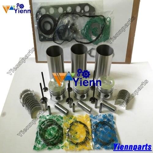 For Mitsubishi S3L S3L2 Overhaul Rebuild Kit Piston Ring Cylinder liner Gasket Set For Peljob EB250 EB300 EB306 Mini excavators